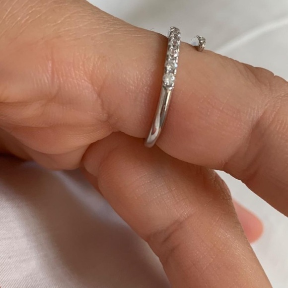 Neiman Marcus 14kt Gold Plated Eternity Ring - Picture 3 of 4